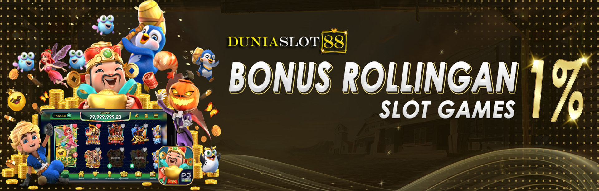 Bonus Rollingan Slot Online 1%
